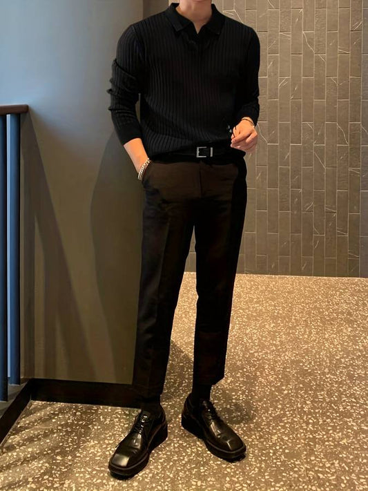 Leoaran | Langarm Polo-Shirt