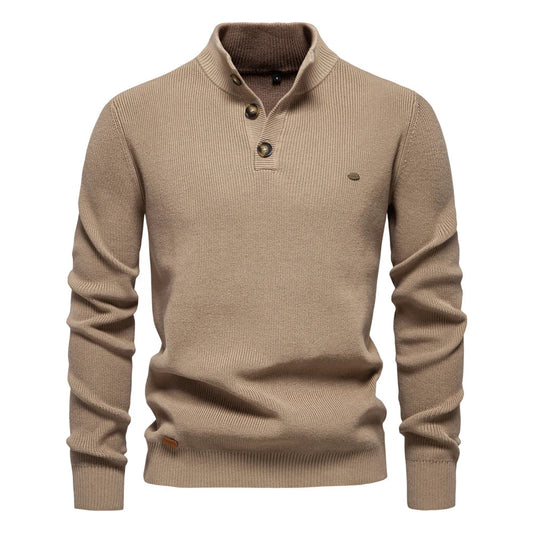 Benenas | Herrenpullover mit Knopfdesign