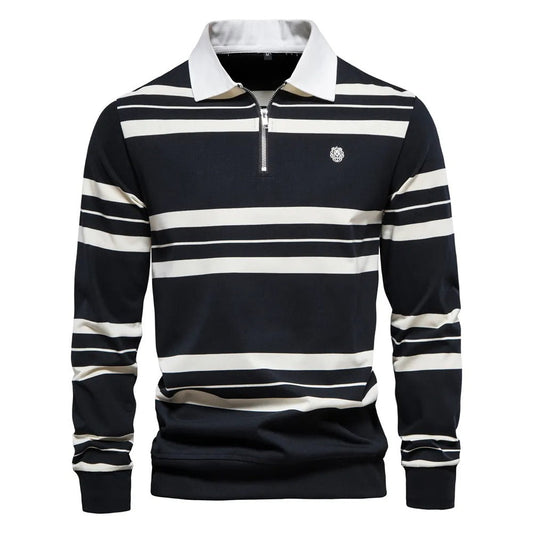 Maronan | Finesso Herren Langarm Polo-Shirt