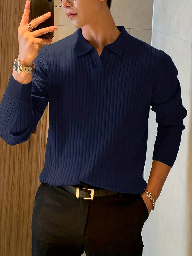 Leoaran | Langarm Polo-Shirt