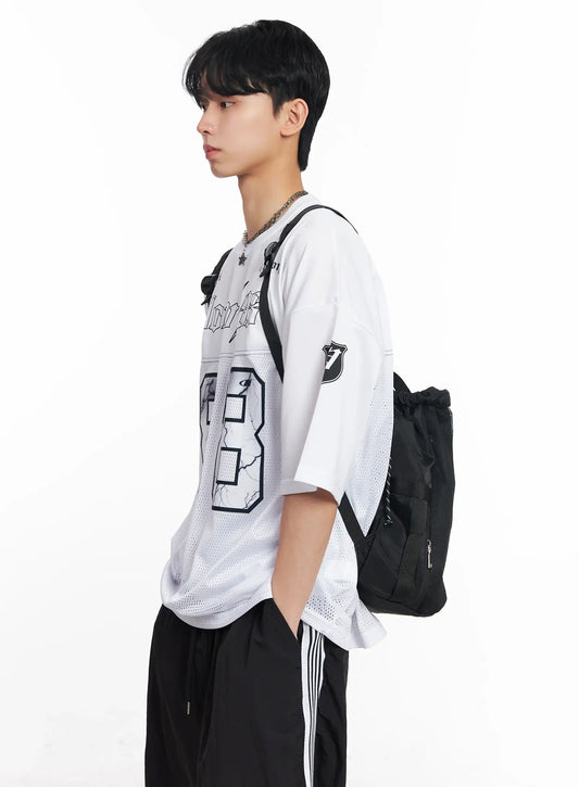 Feluen | Herren Mesh Drawstring Rucksack IL501