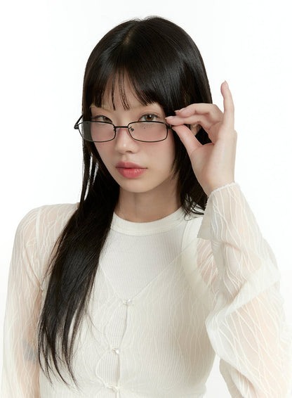 Garaora | Quadratische Metallbrille