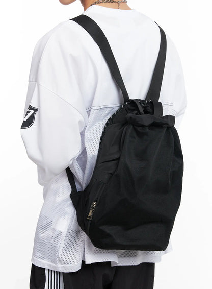 Feluen | Herren Mesh Drawstring Rucksack IL501