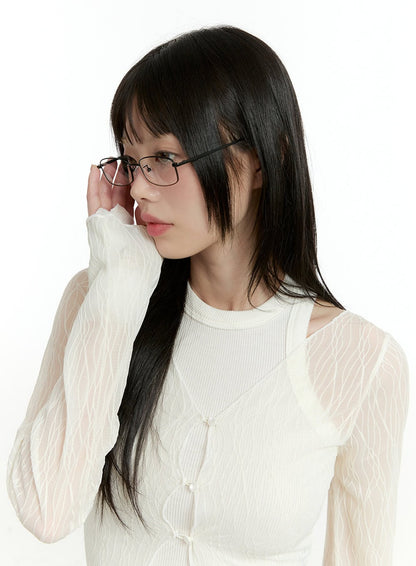 Garaora | Quadratische Metallbrille