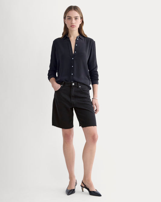 Seeaana | OG Baggy Jean Short - Prane Schwarz