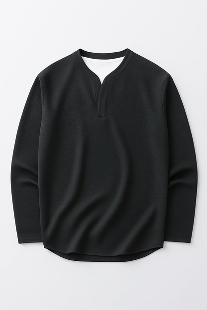 Rafaro | Langärmliges Henley-Shirt mit bequemer Passform