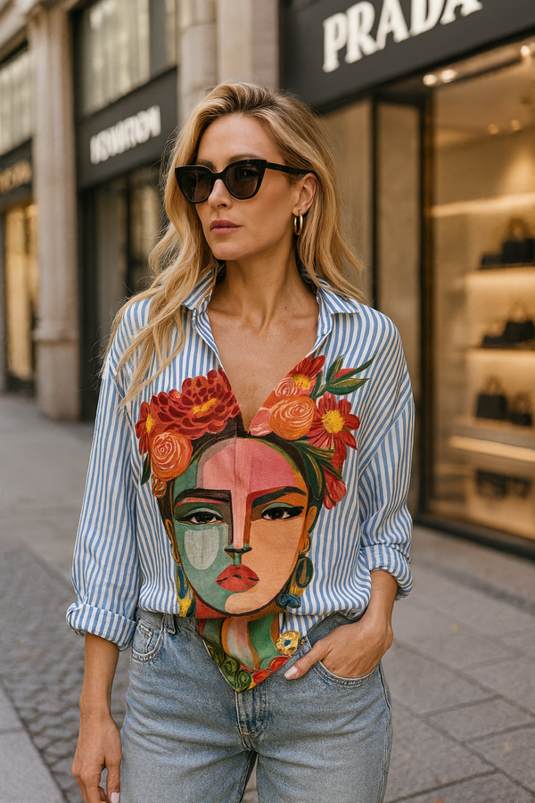 Frida | Bluse Satin glänzend