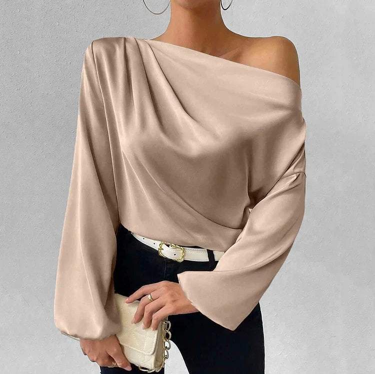 Alelaaya | Elegante Asymmetrische Satinbluse