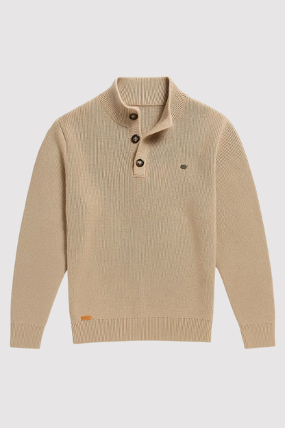 Benenas | Herrenpullover mit Knopfdesign
