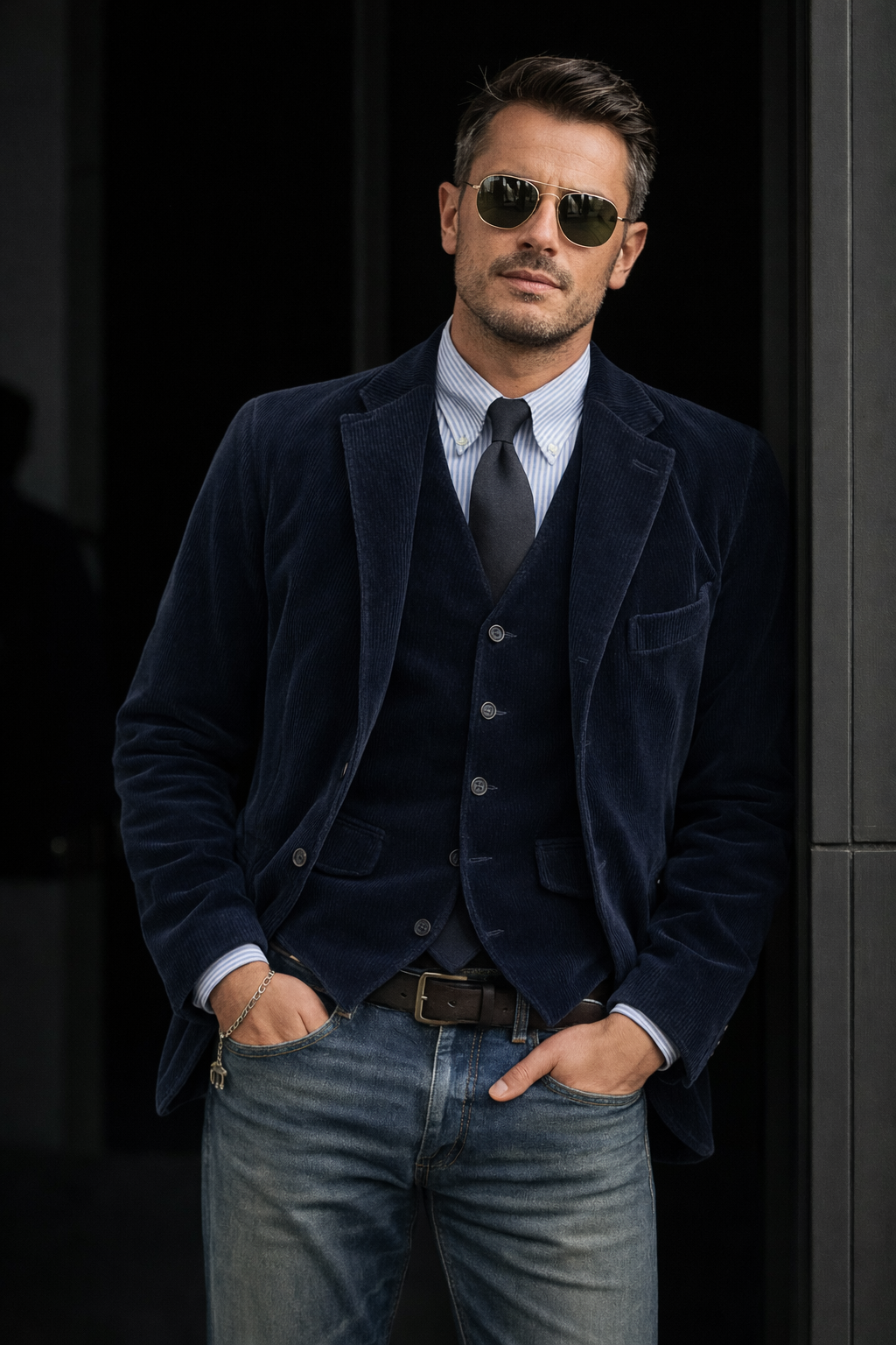 Alelen | Eleganter Anzug mit Jacke und Weste