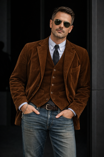 Alelen | Eleganter Anzug mit Jacke und Weste