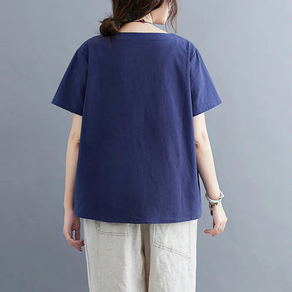 Bimiina | Vintage Baumwoll-Leinen Top