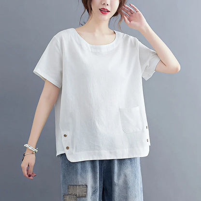 Bimiina | Vintage Baumwoll-Leinen Top