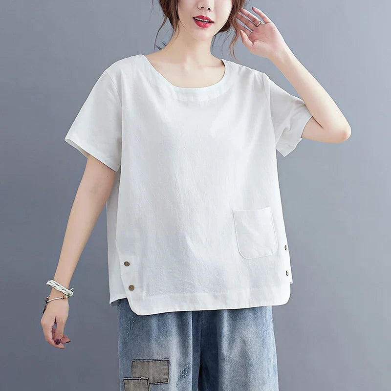 Bimiina | Vintage Baumwoll-Leinen Top