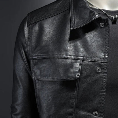 Samorr | Lässige Schlanke Passform LederJacke