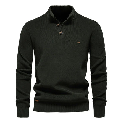 Benenas | Herrenpullover mit Knopfdesign