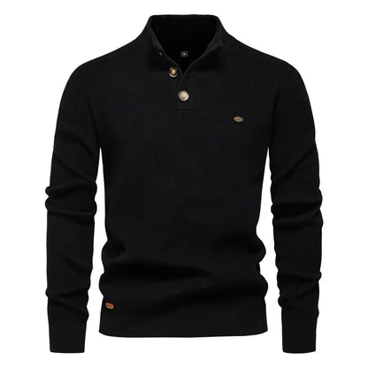 Benenas | Herrenpullover mit Knopfdesign