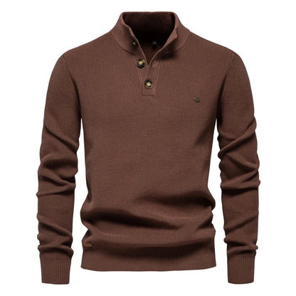 Benenas | Herrenpullover mit Knopfdesign