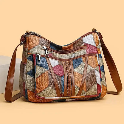 Ritaette | Elegante Lederhandtasche im Mosaikdesign