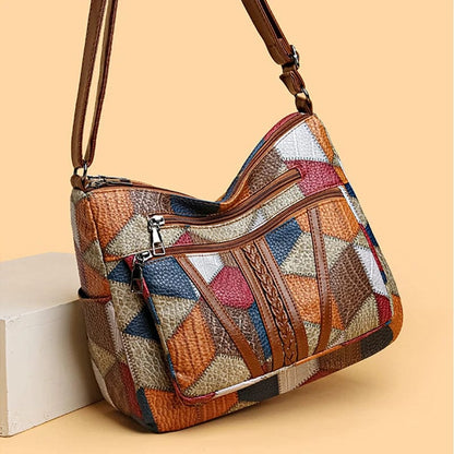 Ritaette | Elegante Lederhandtasche im Mosaikdesign
