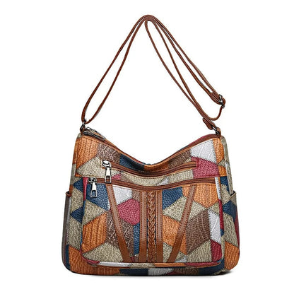 Ritaette | Elegante Lederhandtasche im Mosaikdesign