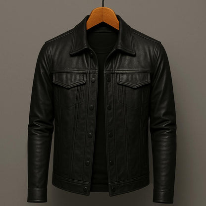 Samorr | Lässige Schlanke Passform LederJacke