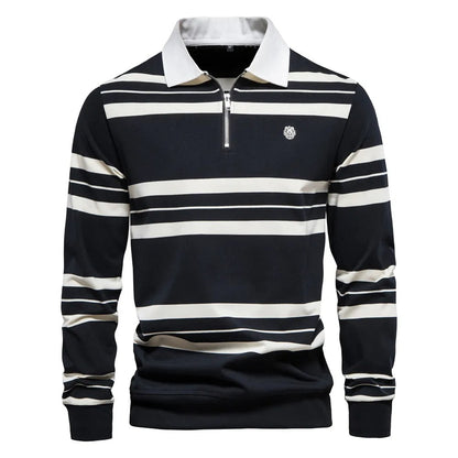 Maronan | Finesso Herren Langarm Polo-Shirt