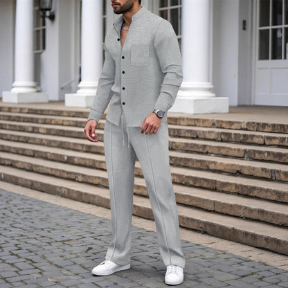 Benos | Casual Waffel Shirt Hosen Set
