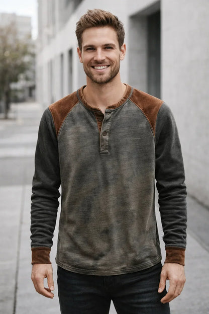 Rafir | Henley-Shirt Langarm & Komfortabel